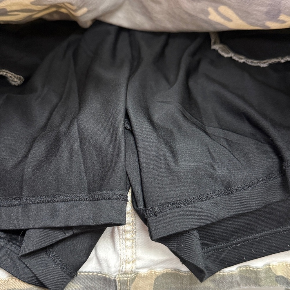 Boston Proper Skort Size 8 Gray Camo Shorts Print Elastic Waist Pockets Stretch - Picture 6 of 11